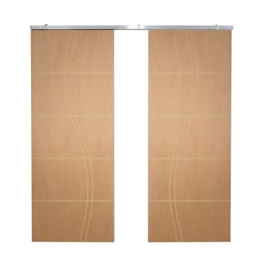 Imagem de Porta Dupla De Correr P- Verniz Frisada Fs Duplo - 210x140