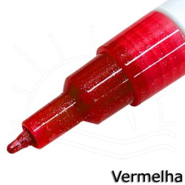 Imagem de Caneta Posca Uni-Ball PC-3ML Glitter, VERMELHA