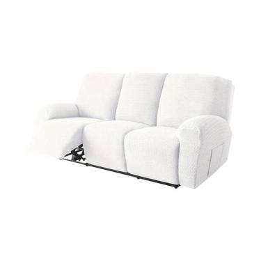 Imagem de Capa De Sofá Elástica De Cor Sólida Para Poltrona Reclinável 1/2/3/4 L