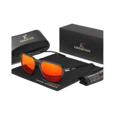 Imagem de Óculos De Sol Unissex Polarizados UV400 Com Armação Grande KINGSEVEN P
