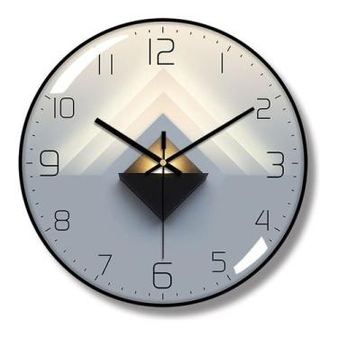 Imagem de Relógio de parede silencioso com decoração elegante de 12 polegadas em