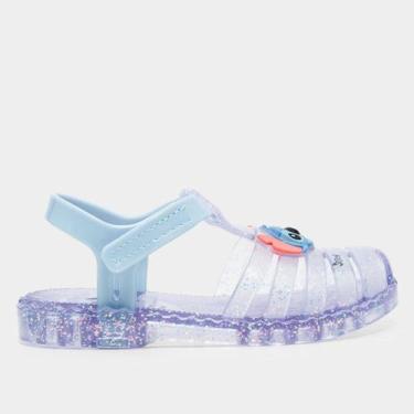 Imagem de Sandália Infantil Disney Stitch Duo Menina, Azul claro, 17/18