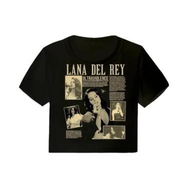 Imagem de Camiseta Vintage Feminina Harajuku De Manga Curta, Lana Del Rey Ldr, G