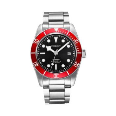 Imagem de Relógio De Mergulho Mecânico Automático De Luxo Masculino, Vidro De Sa