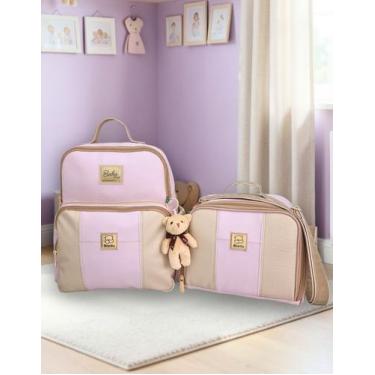 Imagem de Kit Mochila Maternidade e Térmica Bebê Enxoval Menino Menina + Trocado