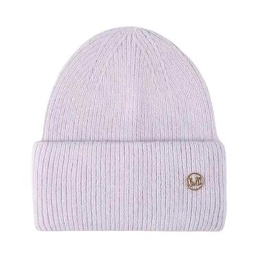 Imagem de Gorro Feminino Quente De Inverno Em Pele De Coelho Genuína, Touca Sóli