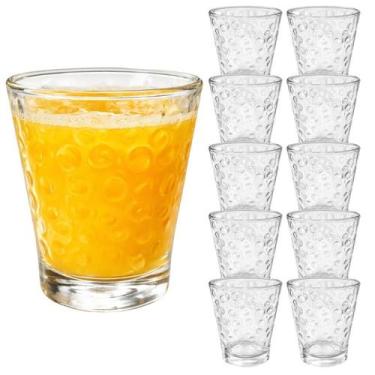 Imagem de Kit 10 Copo De Vidro Caipirinha Baixo Whisky Caldereta 350ml - CLICK H