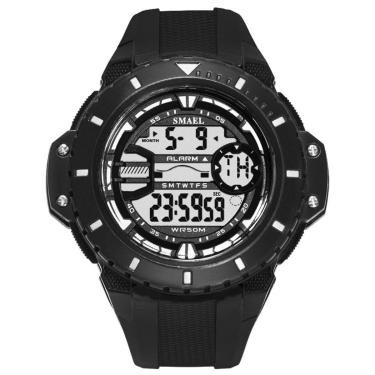 Imagem de Relógio Masculino Esportivo 5ATM Smael Digital 1519 Preto-Masculino