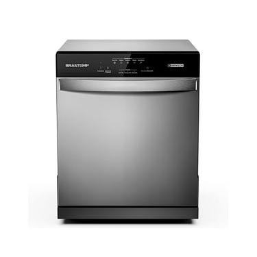 Imagem de Lava Louças Brastemp Cinza Metálico com 08 Serviços e 05 Programas de Lavagem - BLF08B