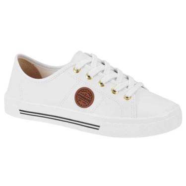 Imagem de Tênis Moleca Feminino Casual Sola Alta Flatform Moda Branco, Branco, 3