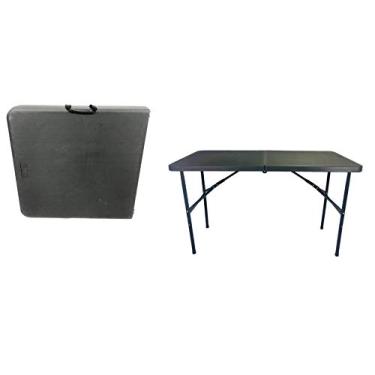 Imagem de Mesa Maleta Preta Dobrável 1,22m