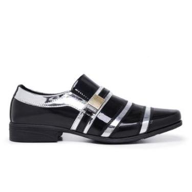 Imagem de Sapato Masculino Social Verniz Brilho Bico Quadrado Fino Moderno Gmm Shoes 853-Masculino