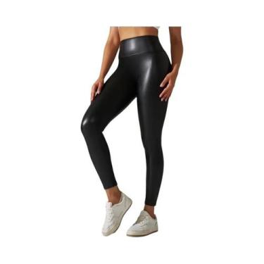 Imagem de Leggings Femininas De Cintura Alta Em material sintético, Calças De Yo