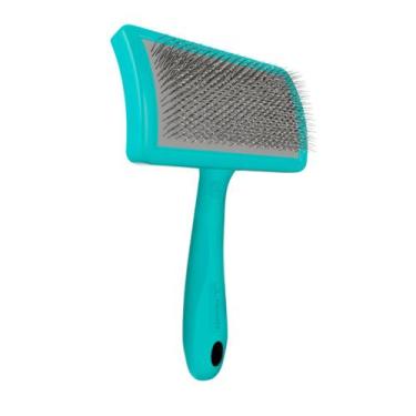 Imagem de Rasqueadeira Curva Média com Bolinhas Azul Propetz Pet Original