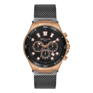 Imagem de Relógio Seculus Masculino Ref: 44305gpsvua3 Cronógrafo Mesh Bicolor