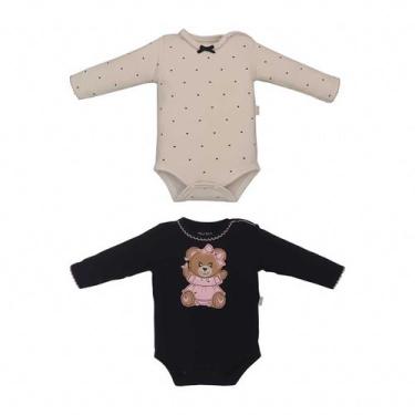 Imagem de Kit 2 Bodys Bebê Menina Suedine Essencial Lilian Upi Uli -, M