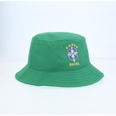 Imagem de Chapéu Bucket em Tecido com Estampa do Brasil - BAUARTE, Verde