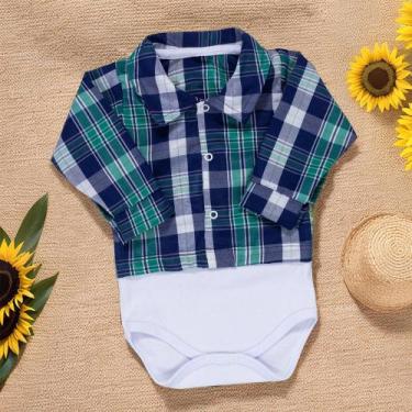 Imagem de Body Xadrez para Bebês de até 12 Meses - Estilo Junino - Era Uma Vez, 
