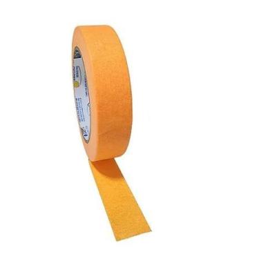 Imagem de Fita Crepe Laranja Neon 18mm x 30m para Eventos e Artes - Nastro