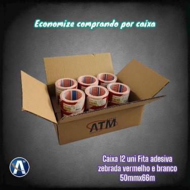 Imagem de Kit de Fita de Demarcação Vermelho e Branco 50mm x 66m - Tesa - tesa