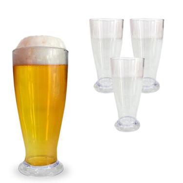 Imagem de Kit 4 Copo Tulipa P/ Chopp Cerveja Acrílico 220ML - LSC