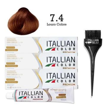 Imagem de 3 Unidades Coloração 7.4 Louro Cobre  Itallian Color - Itallian Hairte