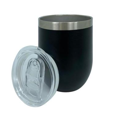 Imagem de Copo Cuia térmico parede dupla de inox com tampa 350ml tereré água suc