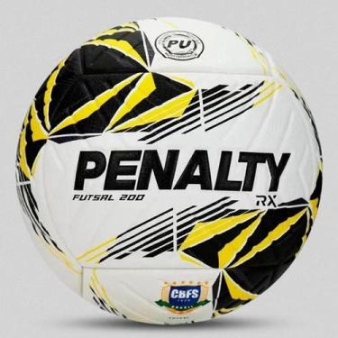Imagem de Bola Futsal Penalty Rx 200 XXVI, Branco, Amarelo, Único
