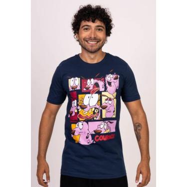 Imagem de Camiseta Cartoon Network Coragem Quadros, M, Azul marinho