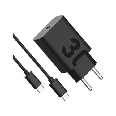 Imagem de Carregador Motorola TurboPower 30W com Cabo USB-C, Preto, Bivolt