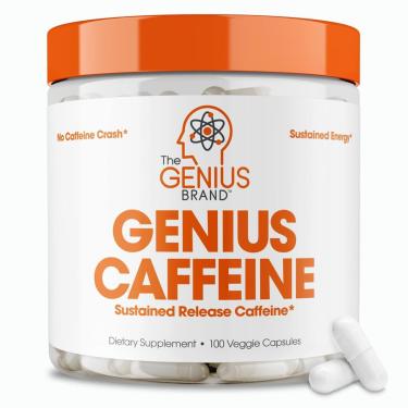 Imagem de Comprimidos de cafeína The Genius Brand Genius 100mg 100 cápsulas-Unissex