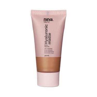Imagem de Base Líquida Nina Makeup Hyaluronic Matte Cor 5.5