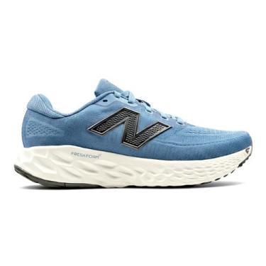 Imagem de Tênis New Balance Fresh Foam X Evozv4 Masculino, 40, Azul, Bege claro