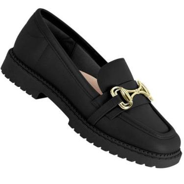Imagem de Sapato Mocassim Loafer Moleca 5823.101 Feminino, Preto, 34