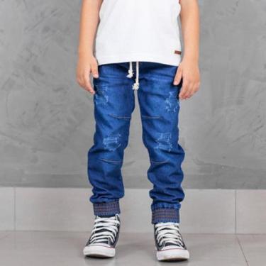 Imagem de Calça Jeans Jogger Infantil Masculino - Padrao, 01