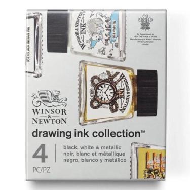 Imagem de Kit de Tinta Nankin para Desenho Winsor & Newton 14ml com 4 Cores Meta