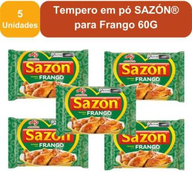 Imagem de Kit 5 Unidades Tempero em Pó Sazón Para Frango 60g Realce Sabor Rápido