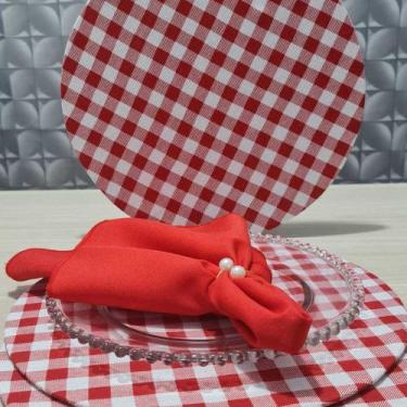Imagem de Kit 6 sousplat Jogo americano Estampado completo (base, guardanapo e a
