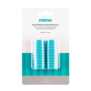 Imagem de Disco Cogumelo para Caderno Inteligente Azul Água Mimo - 24 mm - 20 Un