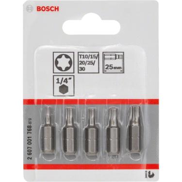 Imagem de Jogo de Pontas Extra Hard Torx com Zona de Torção Cônica 5 Peças Inox Bosch