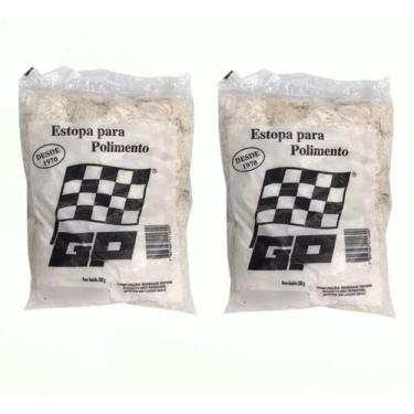 Imagem de Kit 2 Estopas Branca Gp Extra 200g Polimento Limpeza Brilho