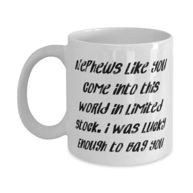 Imagem de Nephews Like You Come Into This World In Limited Stock. I Was Lucky Enough To Bag Nephew 325 ml Caneca de 443 ml, presentes divertidos para sobrinho, copo para tio