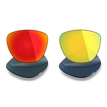 Imagem de Mryok 2 pares de lentes polarizadas de substituição para óculos de sol Oakley Frogskins – opções