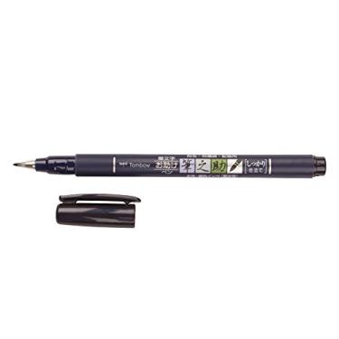 Imagem de Tombow 82038 Caneta pincel Fudenosuke de ponta macia e dura para caligrafia e desenhos artísticos, Preto