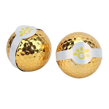 Imagem de Bolas de fita de golfe, bolas de fita de golfe banhadas a ouro 2 peças portáteis para eventos para cerimônia de abertura