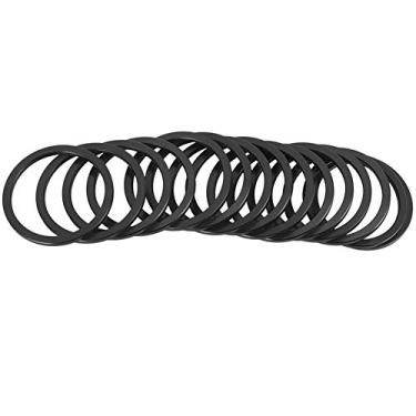 Imagem de Arruela de bicicleta, junta de suporte inferior de bicicleta de estrada de liga de alumínio Arruela de cubo de volante de bicicleta espaçador(Preto)