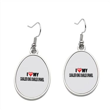 Imagem de Brinco I Love My Cavalier King Charles Spaniel - Brincos pendentes para meninas - Presente de festa de aniversário dos namorados