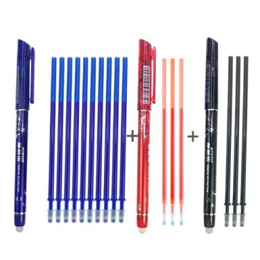 Imagem de Caneta que Apaga com Borracha e Ferro de Passar Fantasminha- Tecido e Papel (1 Caneta azul e 10 Refil + 1 Caneta Preta e 3 Refil + 1 Caneta Vermelha e 3 Refil)