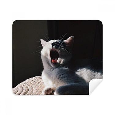 Imagem de Limpador de tela de pano de limpeza de fotografia de gato com 2 peças de tecido de camurça