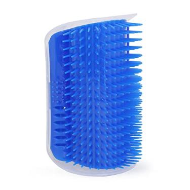 Imagem de arranhador de canto para gato - Cat Auto Groomer - Escova de tosa macia, pentes de massagem para gatos de curto e longo, raspador de rosto de canto de gatinho para ambientes internos Qyew